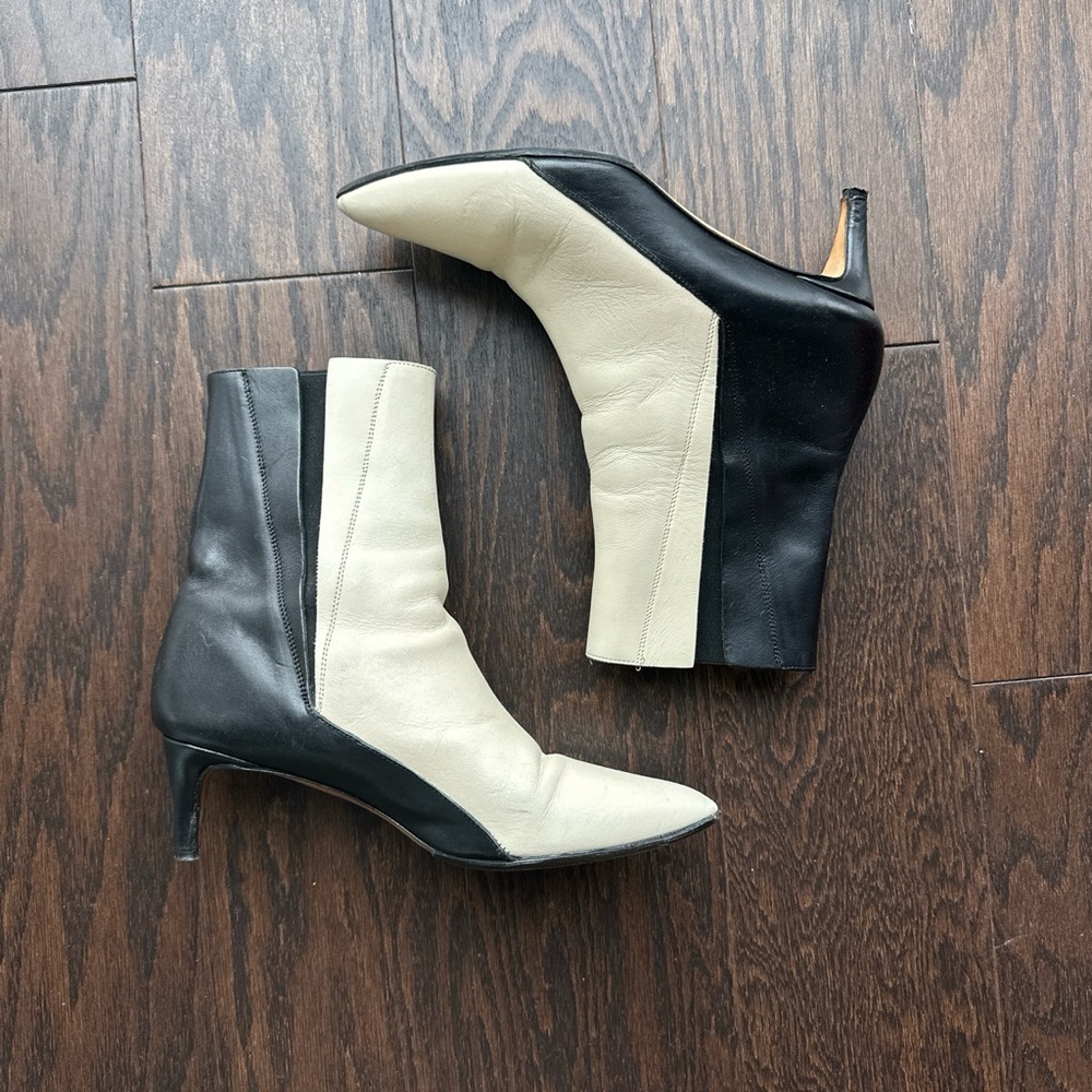 ATP Atelier Nila Two-Tone Italian Leather Ankle Boots